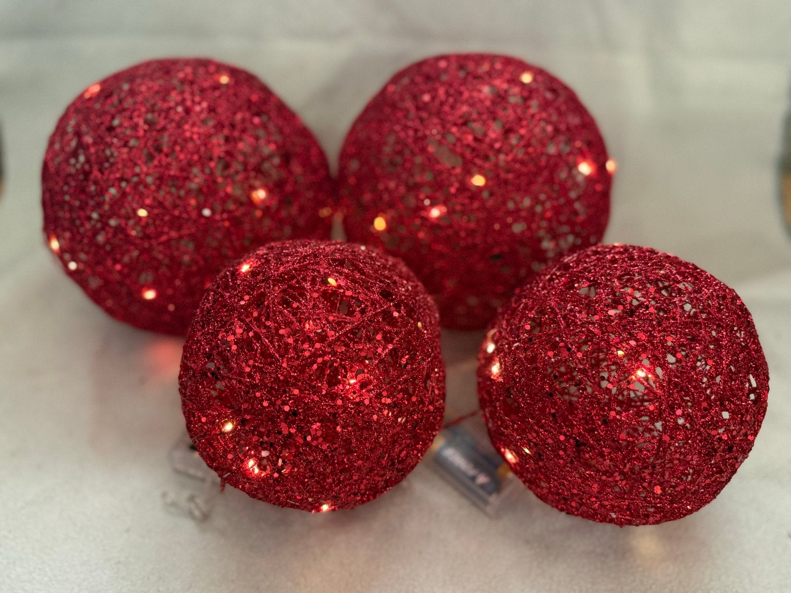 Decoratie ballen met verlichting, Ophalen of Verzenden, Gebruikt