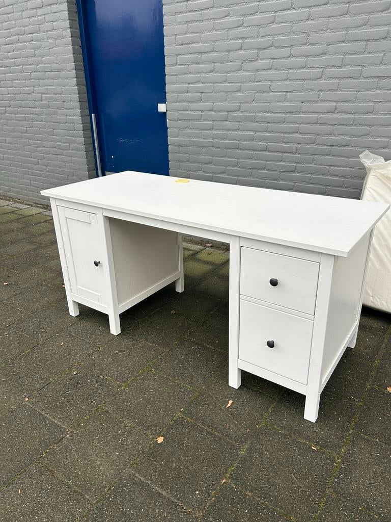 IKEA Hemnes bureau wit met ladeblok en kastje, Ophalen, Gebruikt