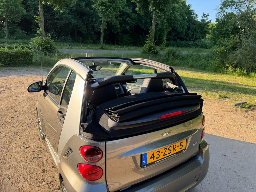 Smart ForTwo 1.0 52KW Cabrio MHD AUT 2012 Grijs, Auto's, Automaat, Zwart, 23 km/l, 70 pk
