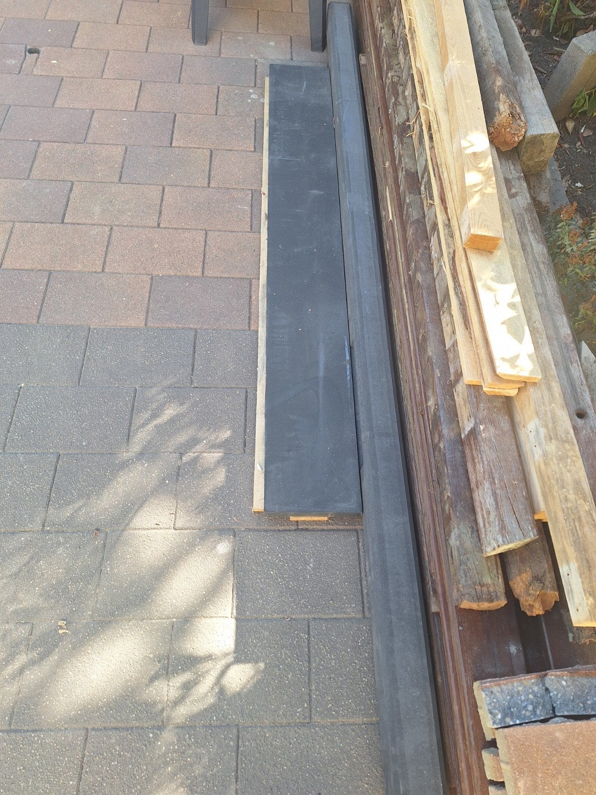 betonplaat antraciet + beton onderplaat antraciet, Ophalen, Nieuw, 180 tot 250 cm, Palen
