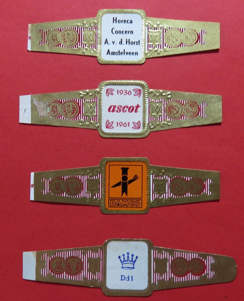 Sigarenbandjes reclamebandjes 4x, Verzenden, Gebruikt, Sigarenbandjes