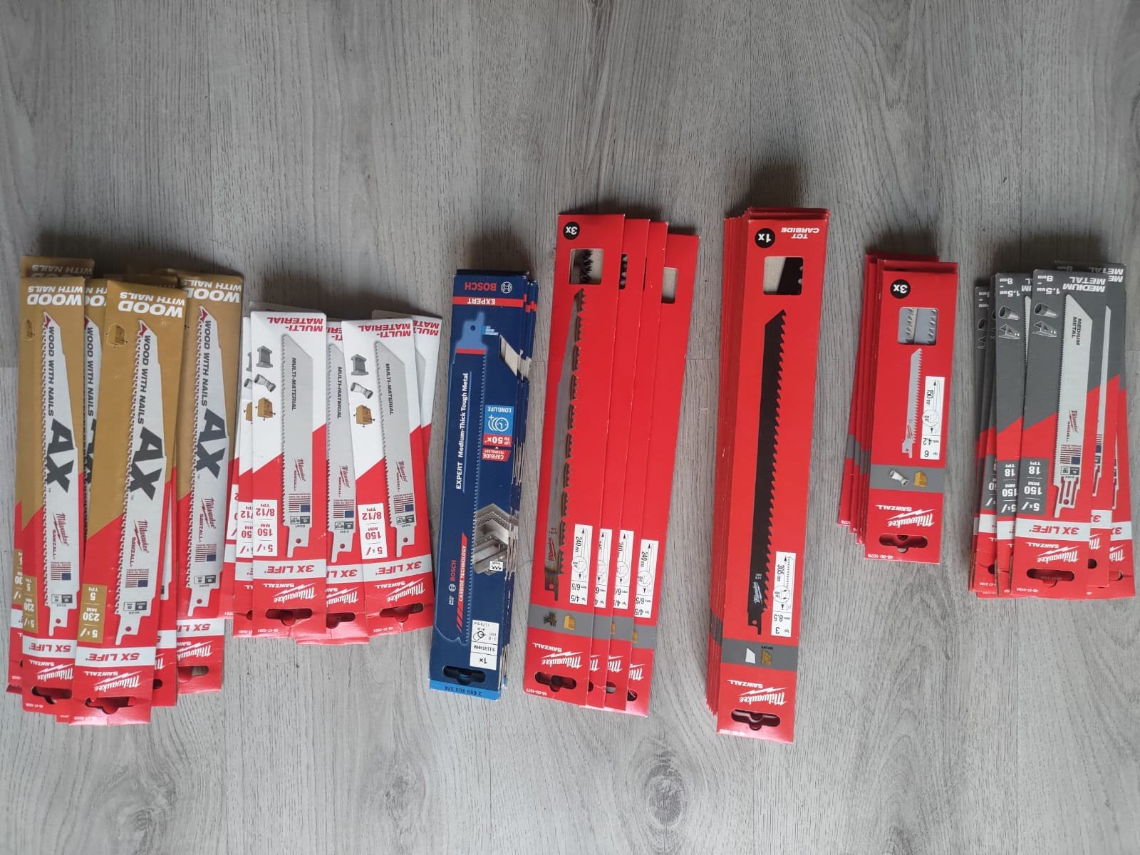 Milwaukee en Bosch Reciprozaagbladen - Diverse types, Doe-het-zelf en Verbouw, Ophalen of Verzenden, Nieuw, Reciprozaag, Milwaukee, Bosch