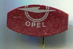 OPEL auto blik misdruk speldje ( L_101), Verzamelen, Ophalen of Verzenden, Zo goed als nieuw, Transport, Speldje of Pin