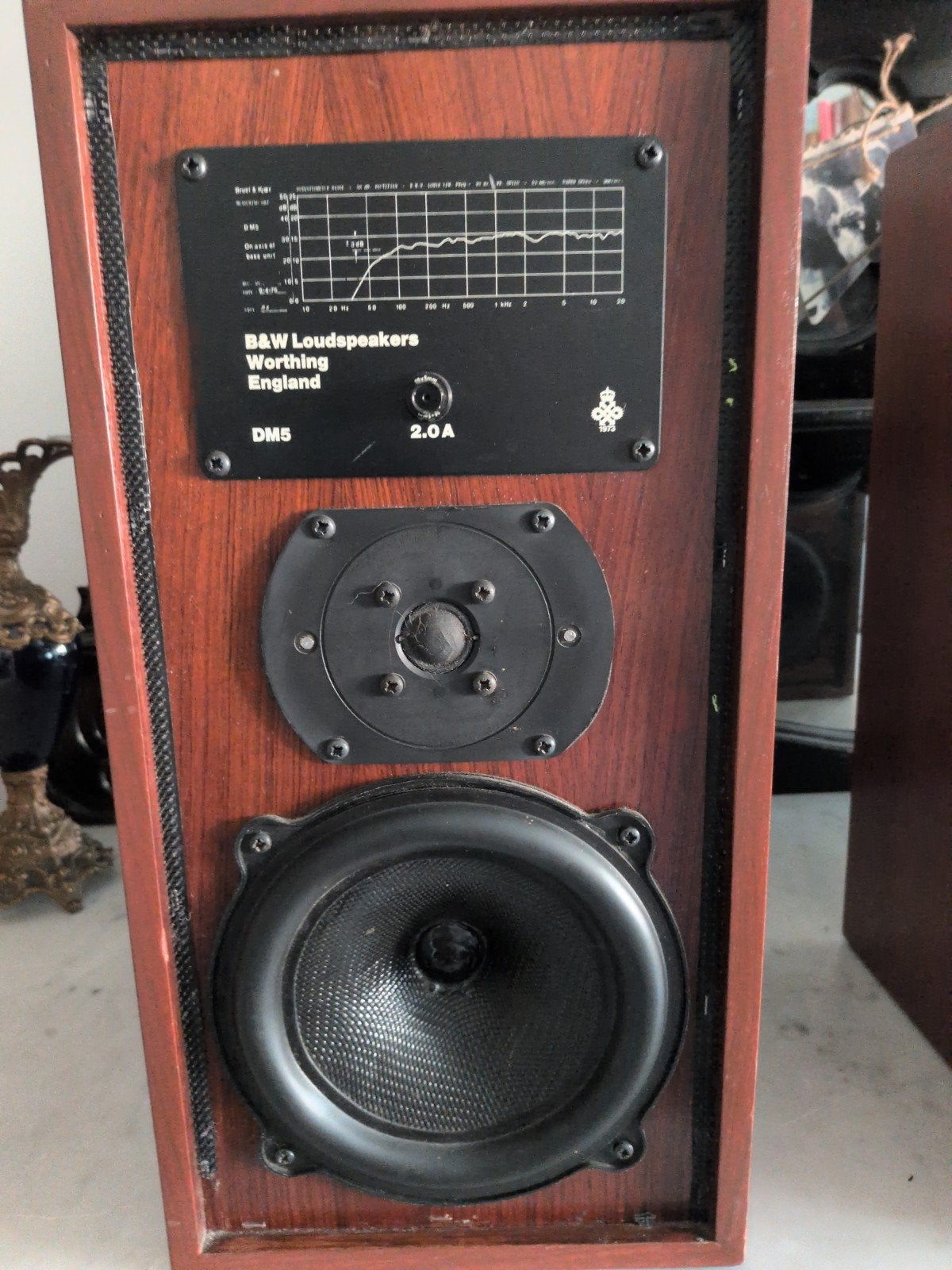 Vintage B&W DM5 Luidsprekers - Goed Geluid, Ophalen of Verzenden, Gebruikt, Stereo speakers, Bowers & Wilkins (B&W)