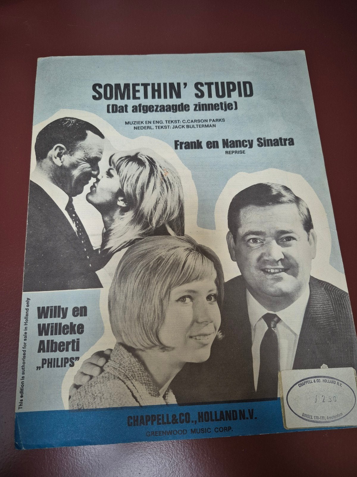 Somethin' Stupid - Frank&Nancy Sinatra / Willy & Willeke Al, Zang, Gebruikt, Ophalen of Verzenden, Artiest of Componist
