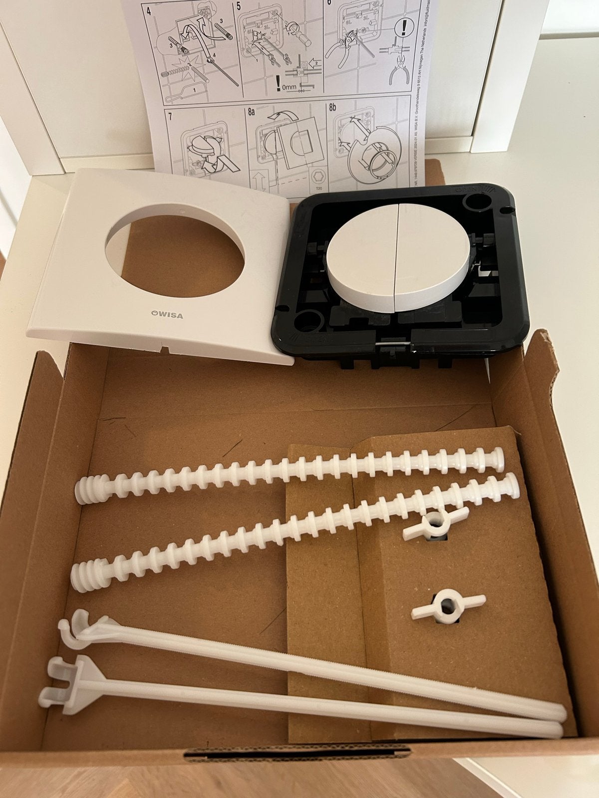 WISA dualflush toilet bedieningspaneel - Wit, Ophalen of Verzenden, Nieuw, Toilet