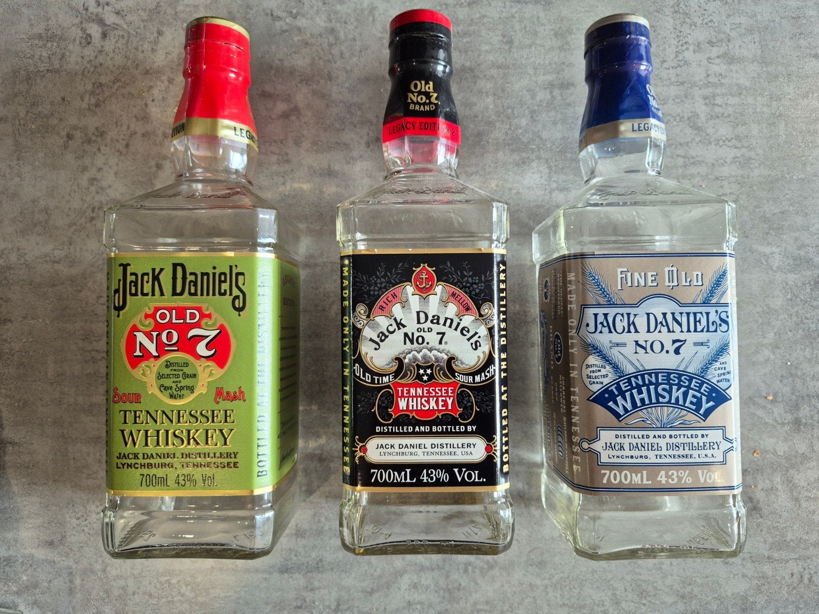 Jack Daniel's Legacy Edition lege flessen (3 stuks), Verzamelen, Ophalen of Verzenden, Gebruikt