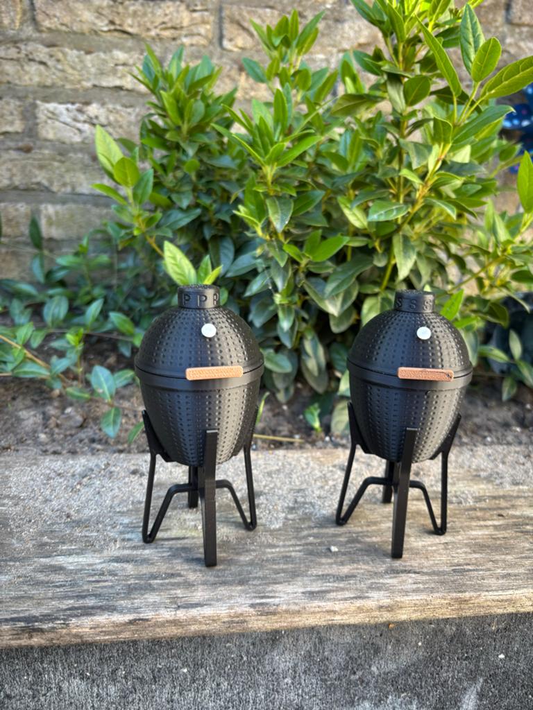 Kamado peper- en zoutstel - 3D geprint, Zwart, Nieuw, Kunststof, Ophalen of Verzenden