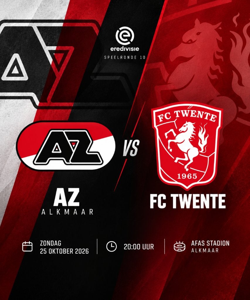 AZ - FC Twente Tickets | Vak J | 2 Tickets Naast elkaar, Tickets en Kaartjes, Losse kaart, Twee personen, Oktober