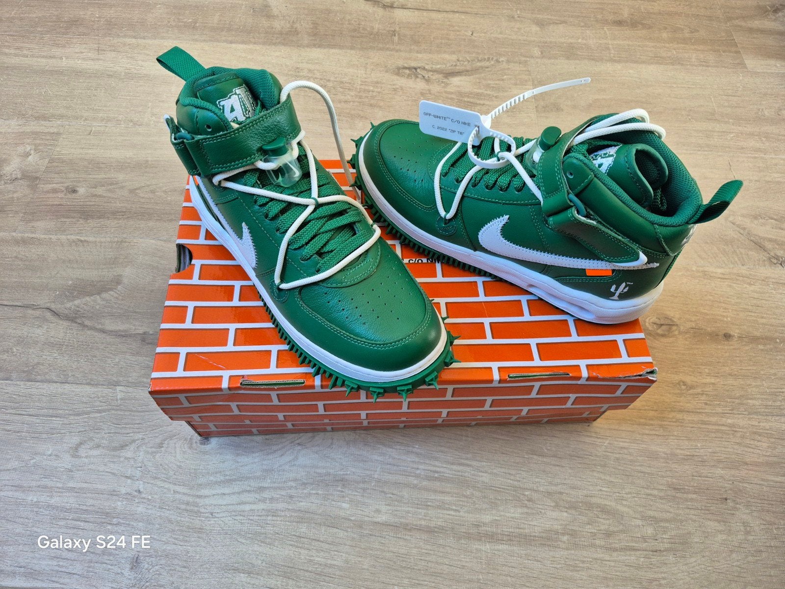 Nike Air Force 1 Mid SP LTHR Off-White Pine Green, Overige kleuren, Nike, Nieuw, Ophalen of Verzenden