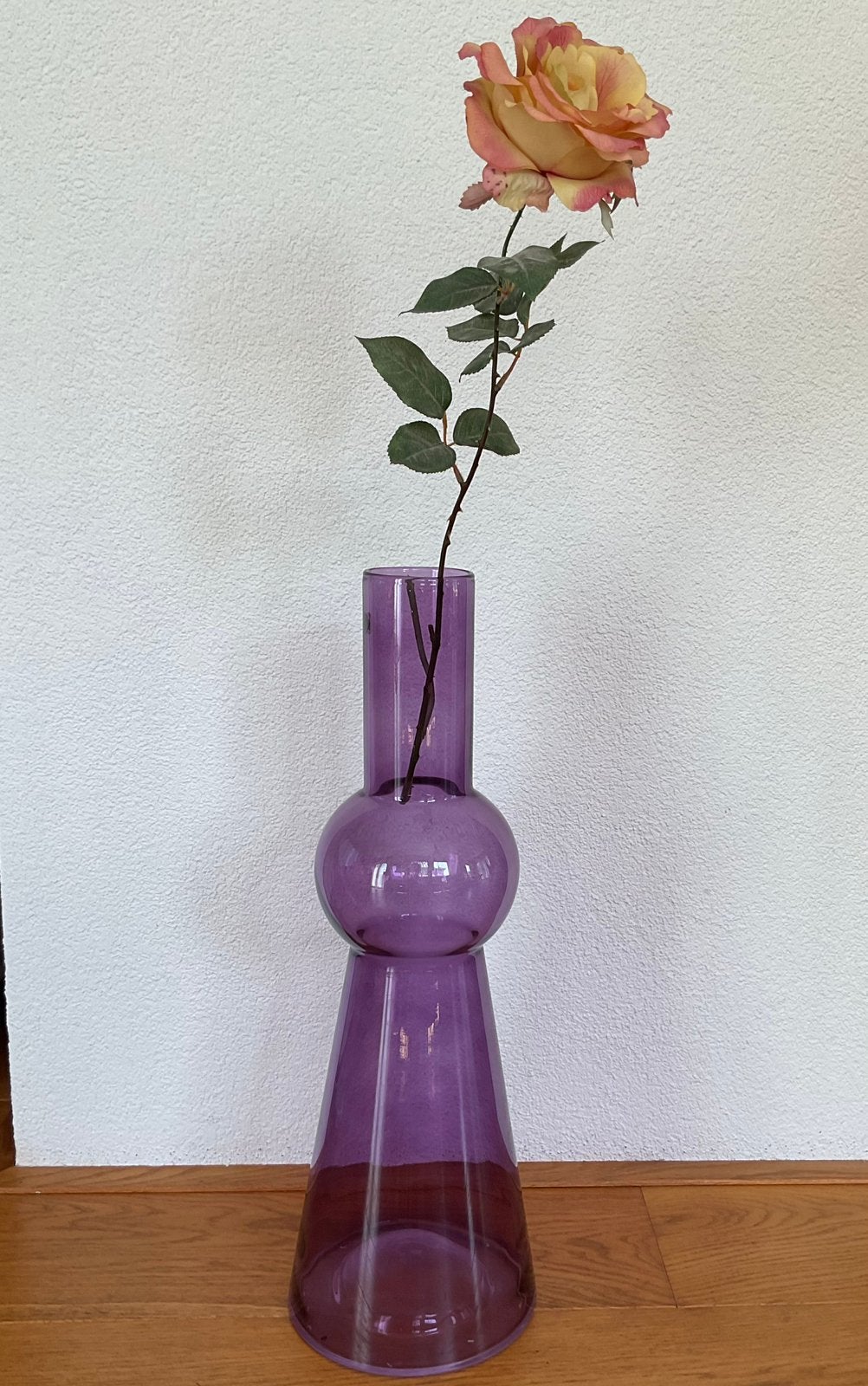Design vaas Fyllig, gemerkt, Ikea vintage, Ophalen of Verzenden, Zo goed als nieuw, Paars, Glas
