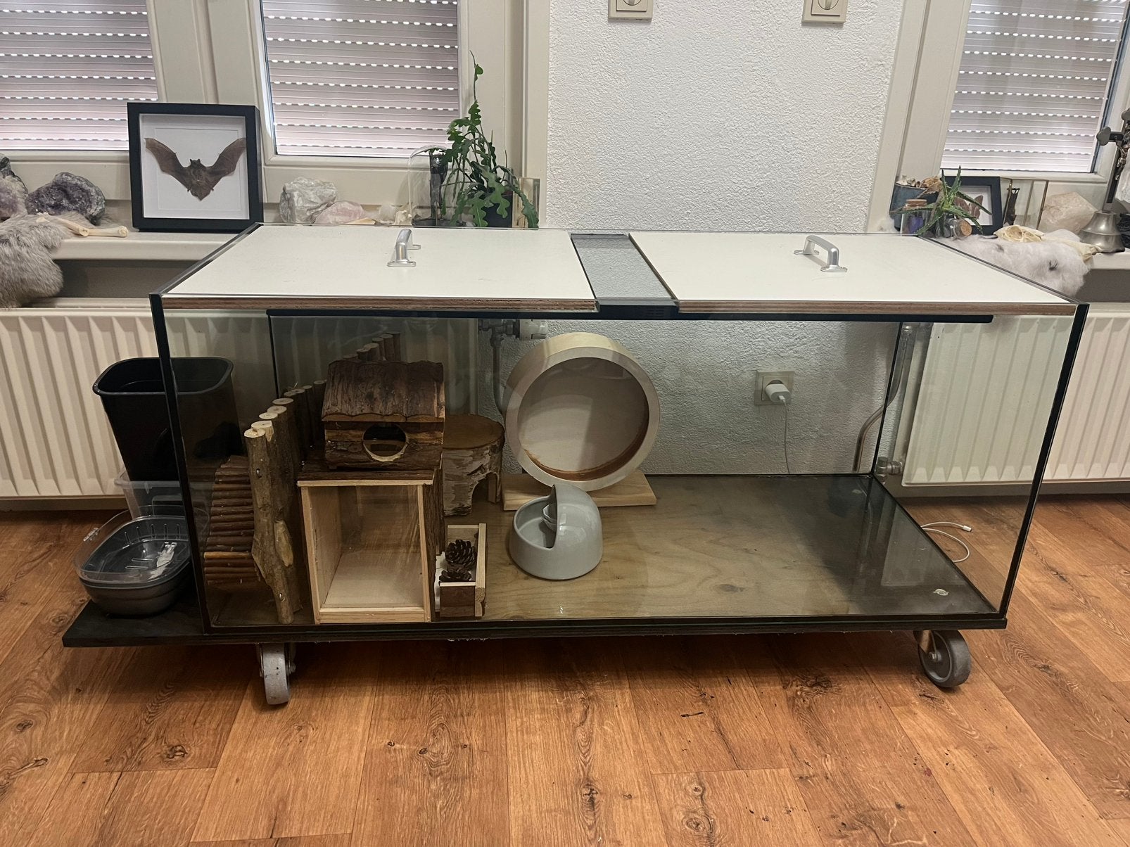 Hamster terrarium bak hamsterkooi gerbil knaagdieren, Dieren en Toebehoren, Ophalen, 60 tot 90 cm, Zo goed als nieuw, Hok