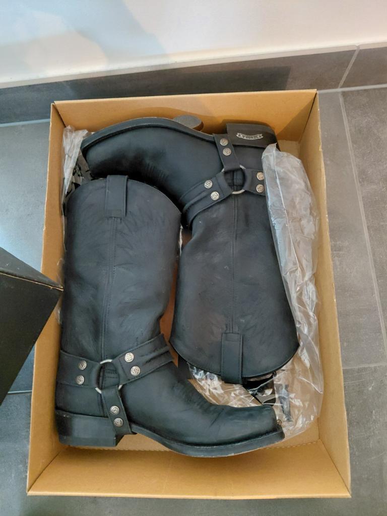 Sendra zwart 38 cowboy laarzen western boots, Kleding | Dames, Ophalen of Verzenden, Zo goed als nieuw, Zwart, Hoge laarzen