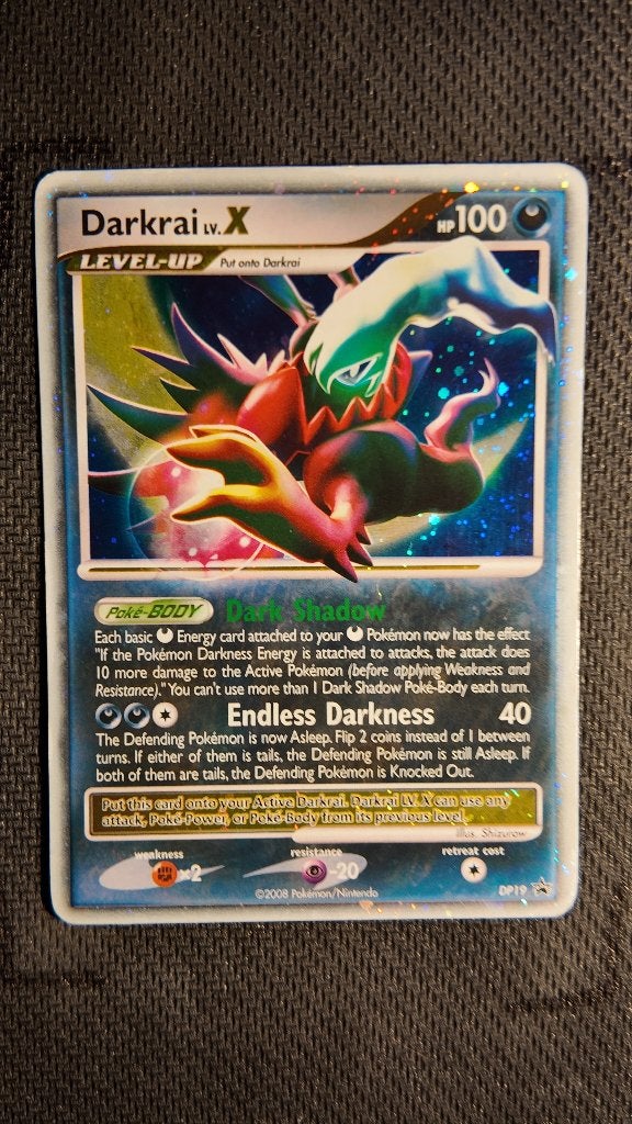 Darkrai LV.X DP19 DP Black Star Promos | Pokemon kaart, Ophalen, Zo goed als nieuw, Losse kaart, Foil