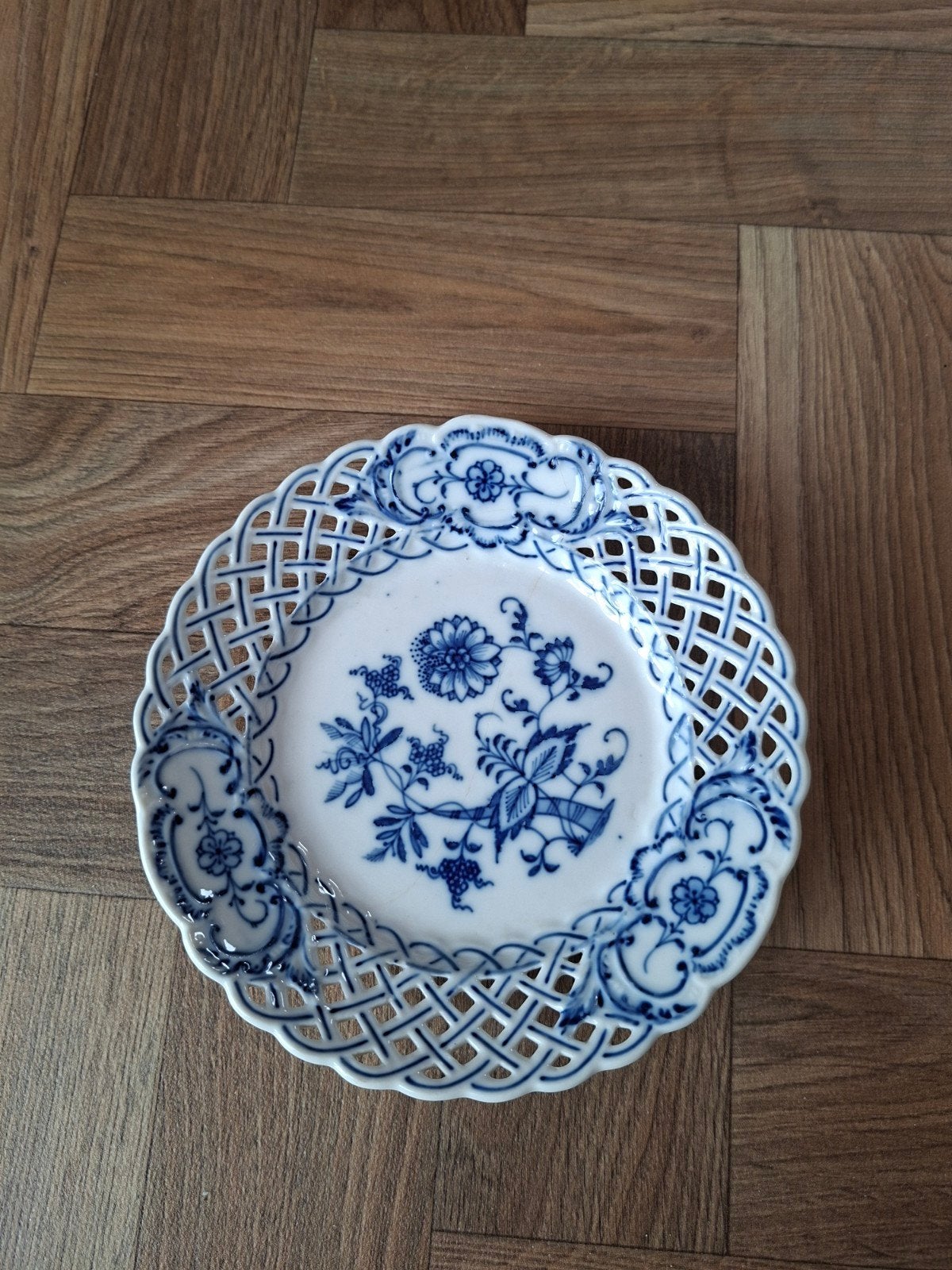 Meissen porseleinen bord met open rand, 19 cm, Ophalen of Verzenden