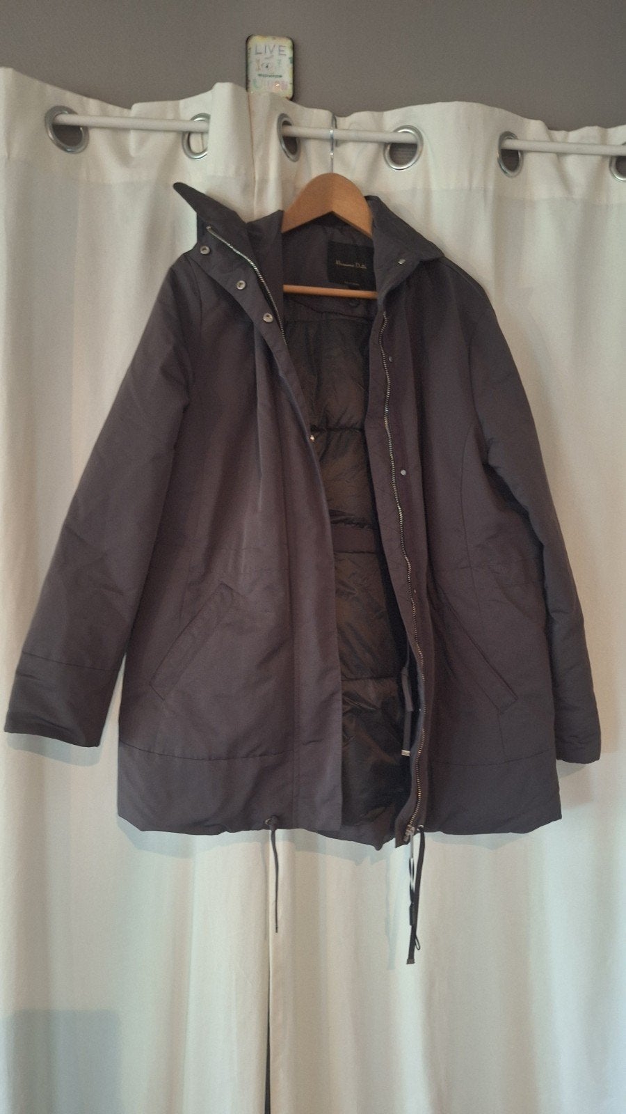 Massimo Dutti winterjas - Maat L, Kleding | Dames, Massimo Dutti, Zwart, Maat 42/44 (L), Ophalen of Verzenden