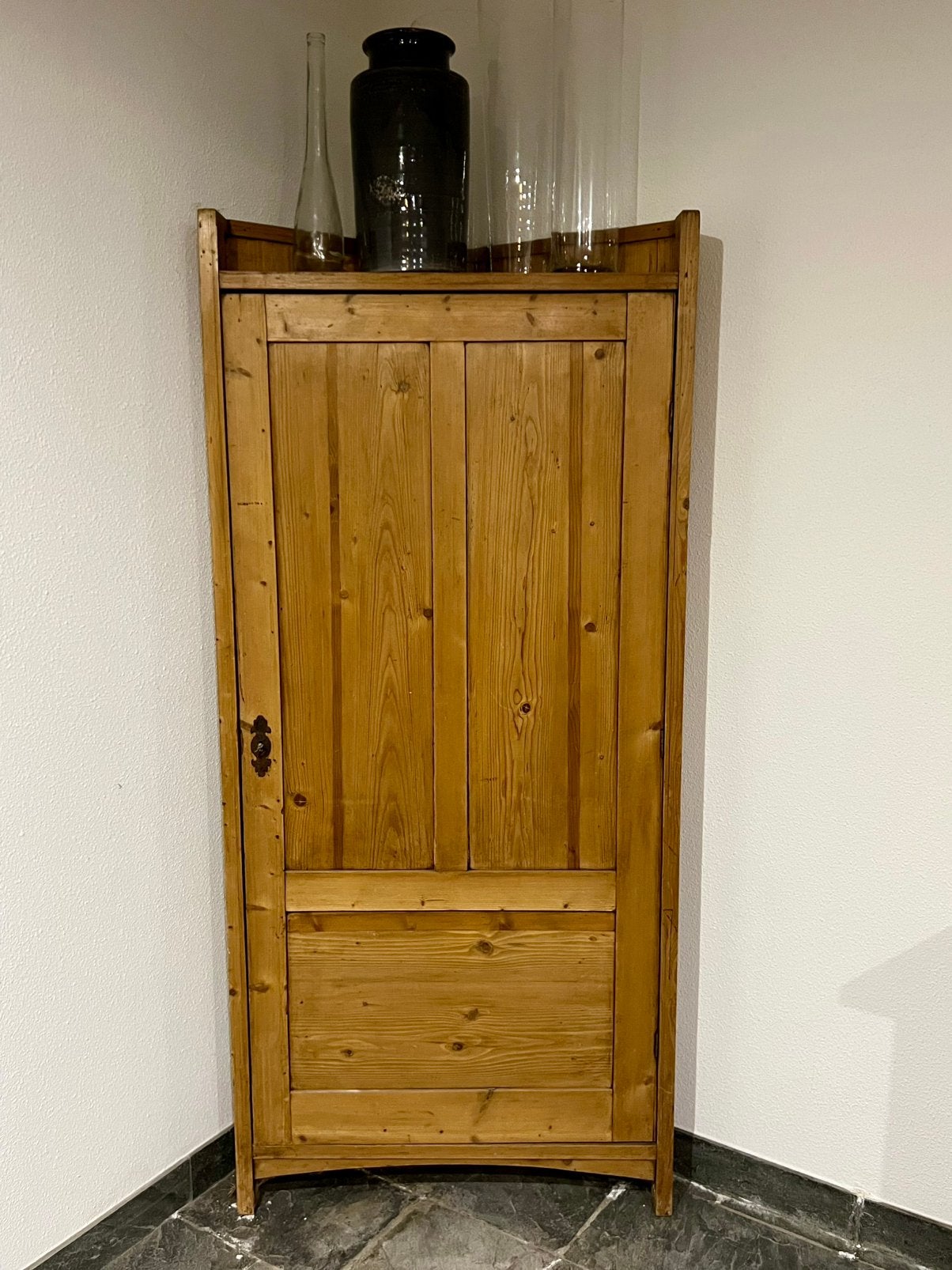 Antiek grenen Hoekkast, Ophalen, Minder dan 150 cm, Minder dan 100 cm, Grenenhout