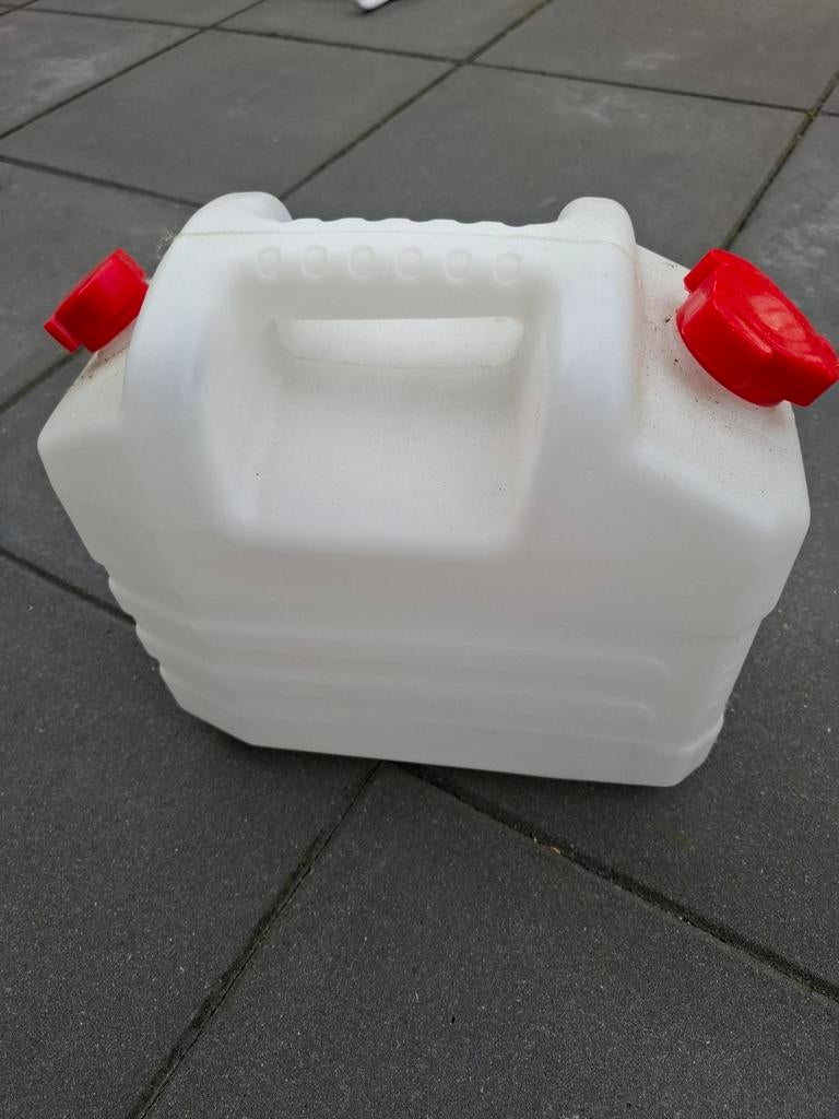 Witte jerrycan met rode doppen, Caravans en Kamperen, Ophalen of Verzenden, Gebruikt