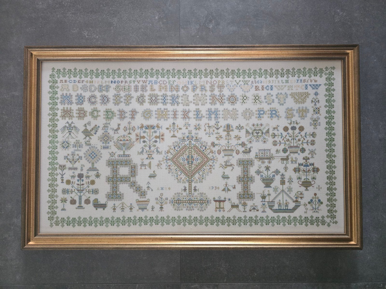 Grote Friese Merklap (90,5 x 54,5 cm) – Profes. ingelijst, Ophalen