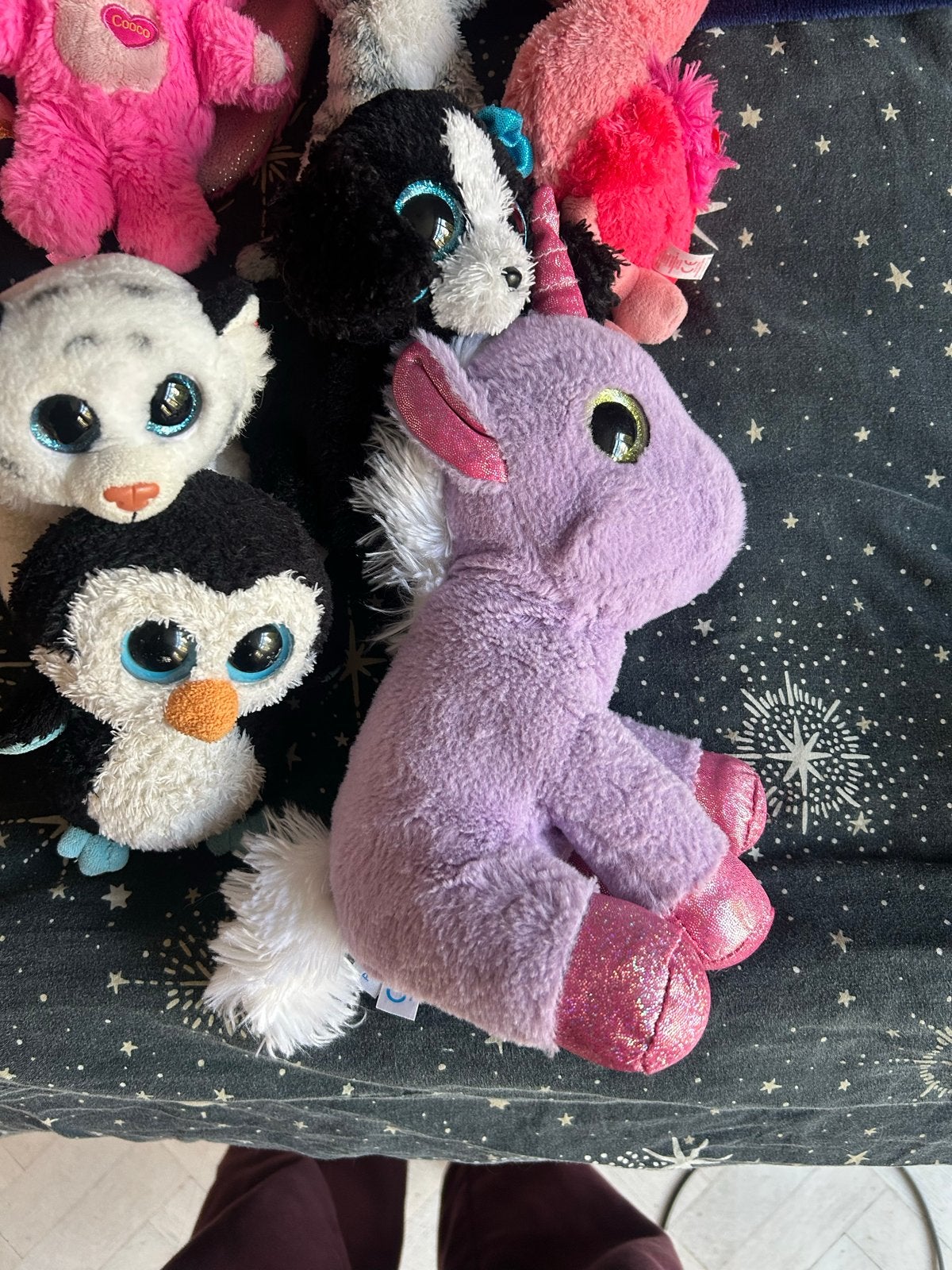 Ty knuffles + bonus eenhoorn, Paars, Gebruikt, Eenhoorn, Overige karakters