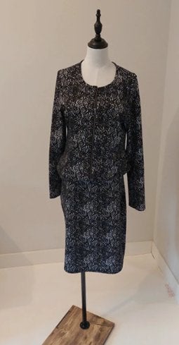 Mantelpak - pak - jasje maat 40 - rok maat 44, Kleding | Dames, Maat 38/40 (M), Kostuum of Pak, Zeeman, Zwart