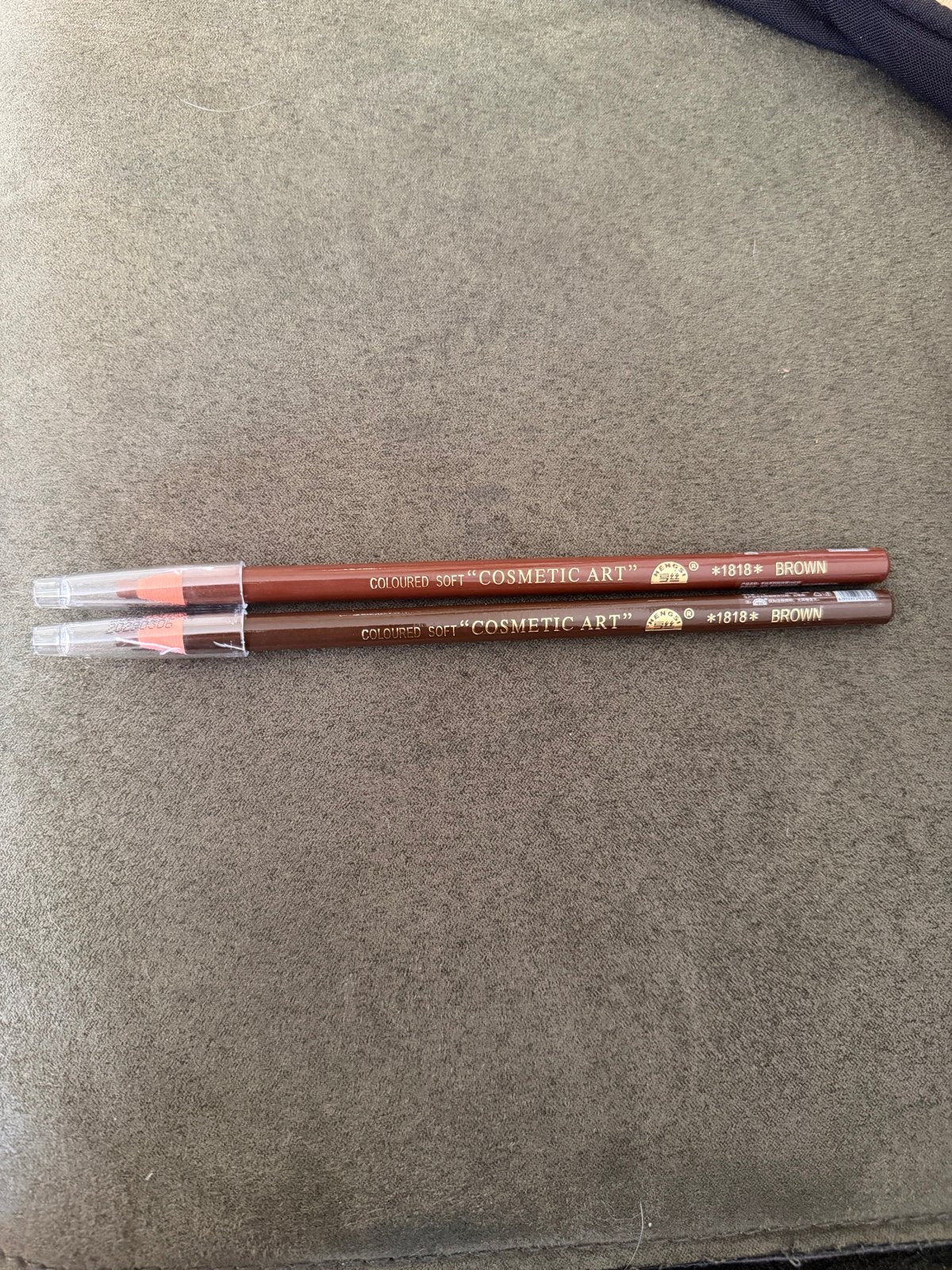 Microblading waterproof Wenkbrauwpotlood - Bruin - 2 stuks, Ogen, Bruin, Nieuw, Ophalen of Verzenden