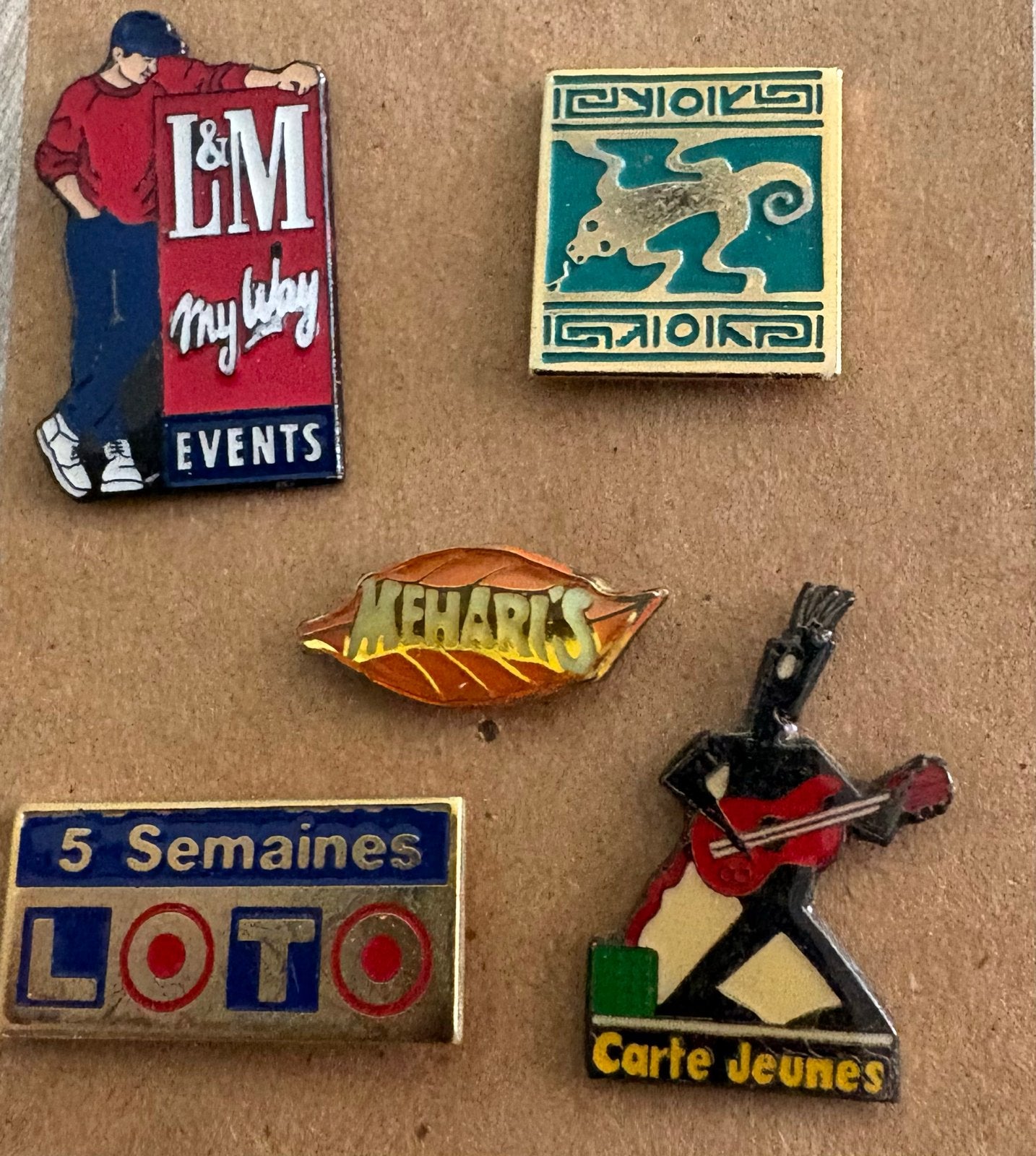 Set van 5 diverse vintage speldjes/pins, Ophalen of Verzenden, Gebruikt, Overige onderwerpen, Speldje of Pin