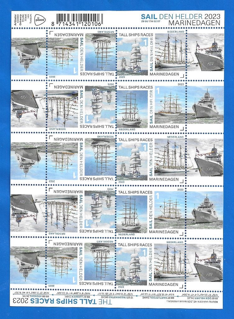NVPH V4120-4121 Sail Den Helder (postzegelvel) - 2023, Verzenden, Na 1940, Postfris
