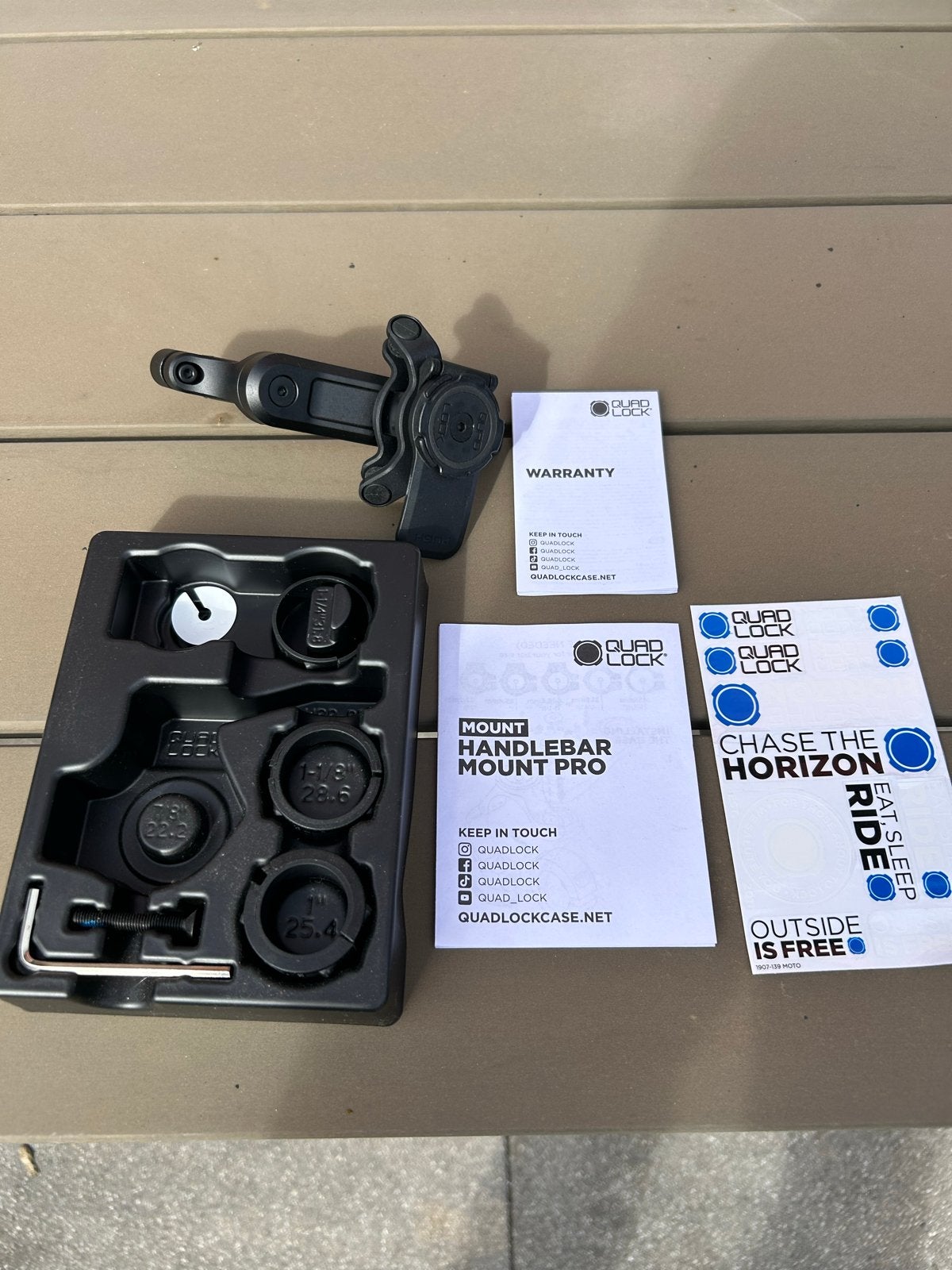 Quad Lock Handlebar Mount Pro - Zo goed als nieuw, Motoren, Accessoires | Overige, Ophalen, Zo goed als nieuw