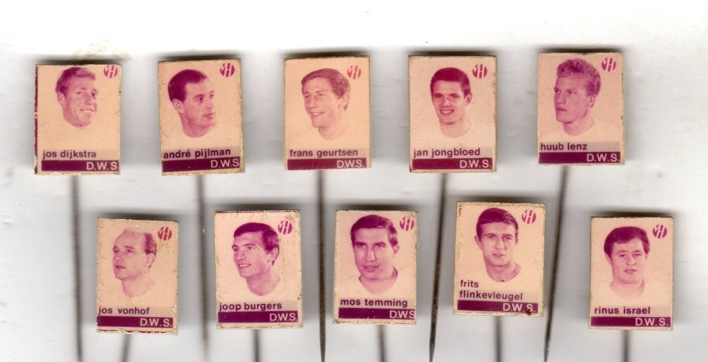10 speldjes DWS AMSTERDAM LENZ JONGBLOED DIJKSTRA ISRAEL, Ophalen of Verzenden, Gebruikt, Overige onderwerpen