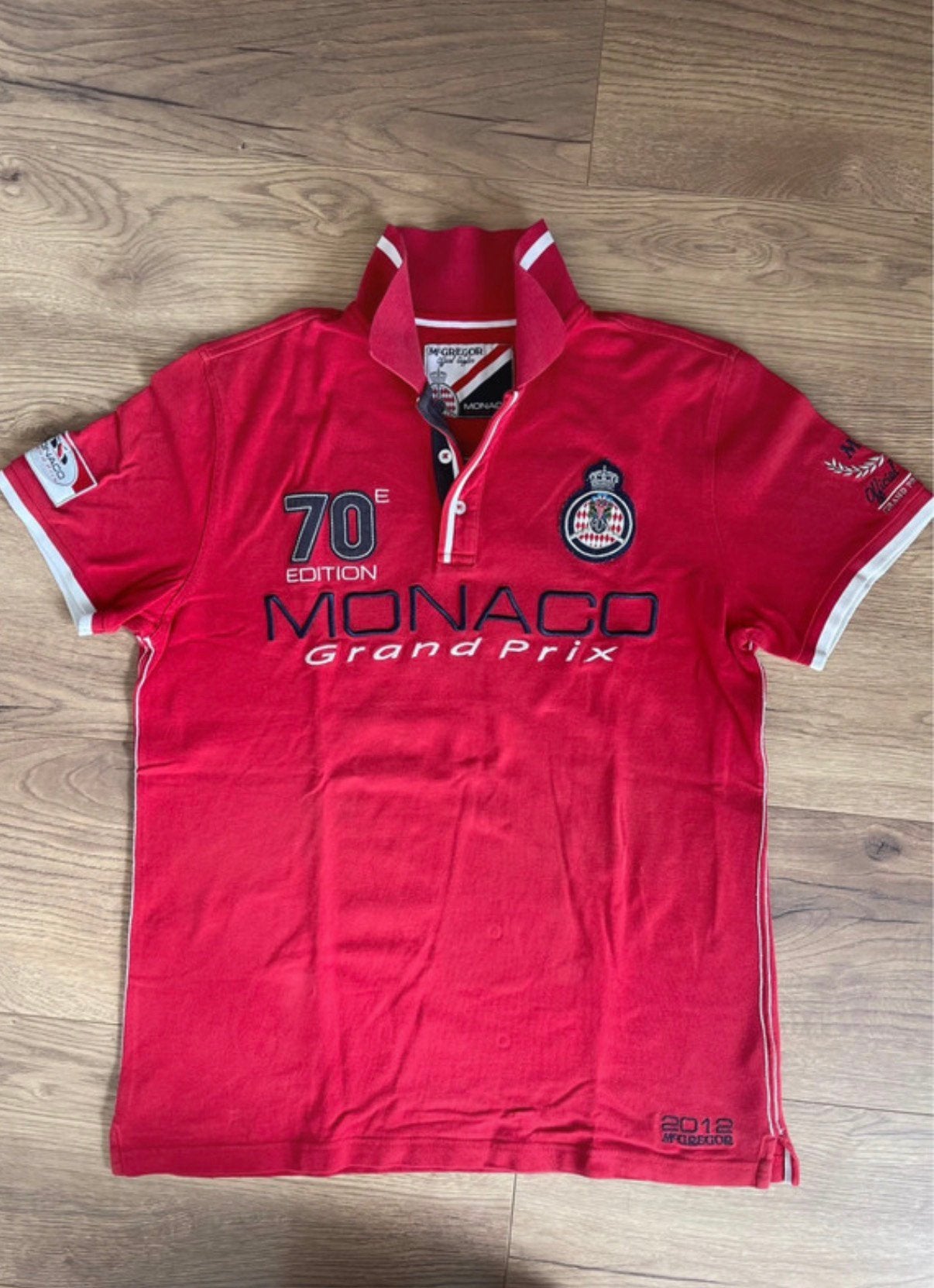 McGregor GP Monaco polo - maat L, Ophalen of Verzenden, Zo goed als nieuw, Maat 52/54 (L), Rood