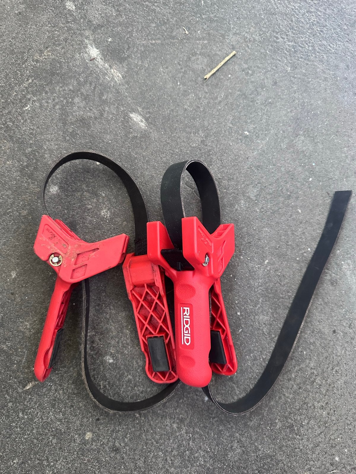 Ridgid bandtangenset - 2 stuks, Ophalen of Verzenden, Gebruikt, Tang, Ridgid
