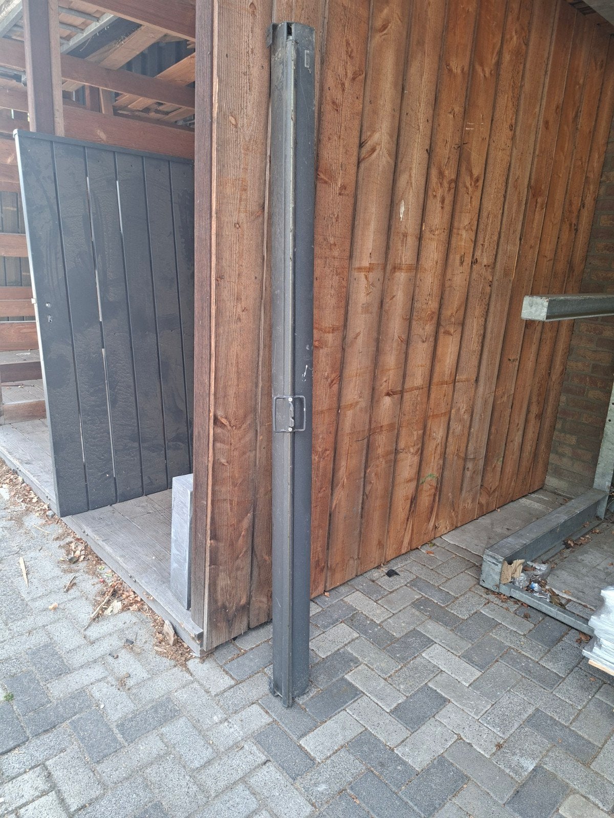 Luxhout verticaal zonnescherm 3.15m x 2m, Ophalen, Gebruikt, 150 tot 300 cm, 250 cm tot 450 cm