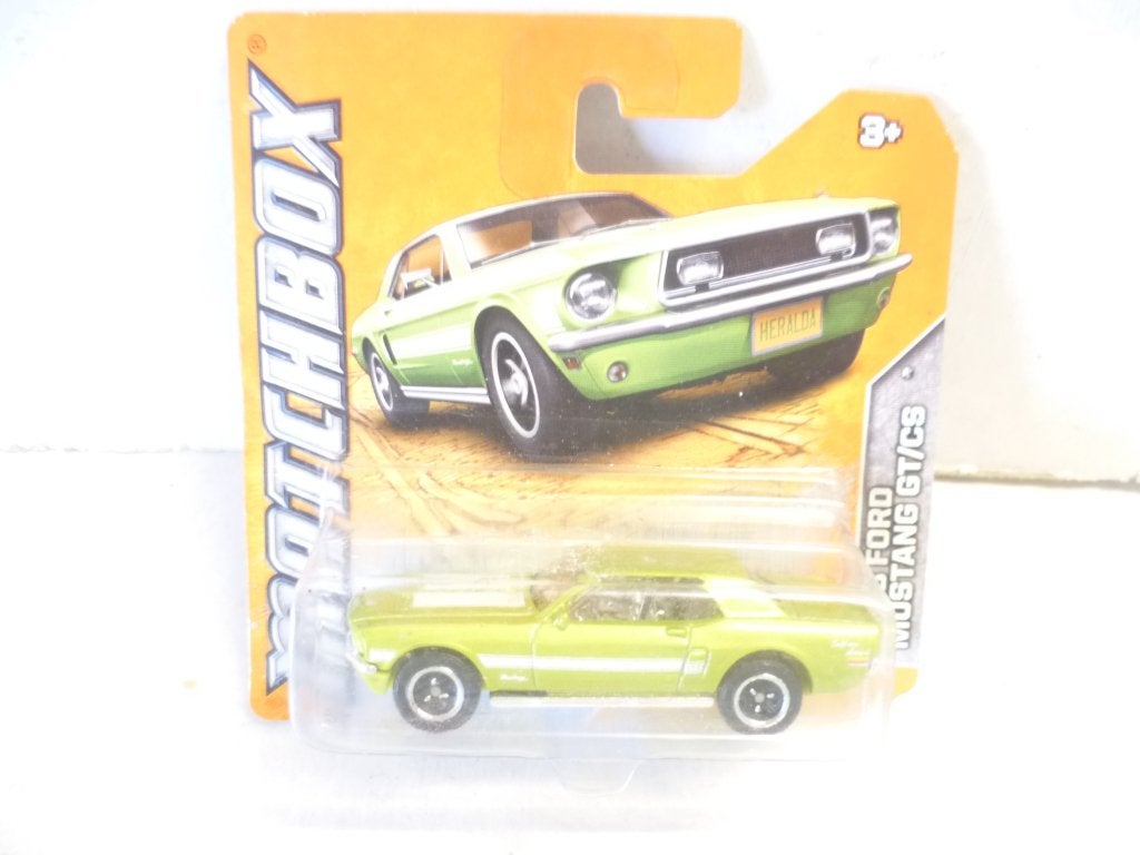 Matchbox 2011 1968 Ford Mustang GT/CS groen modelauto, Hobby en Vrije tijd, Ophalen of Verzenden, Nieuw, Auto