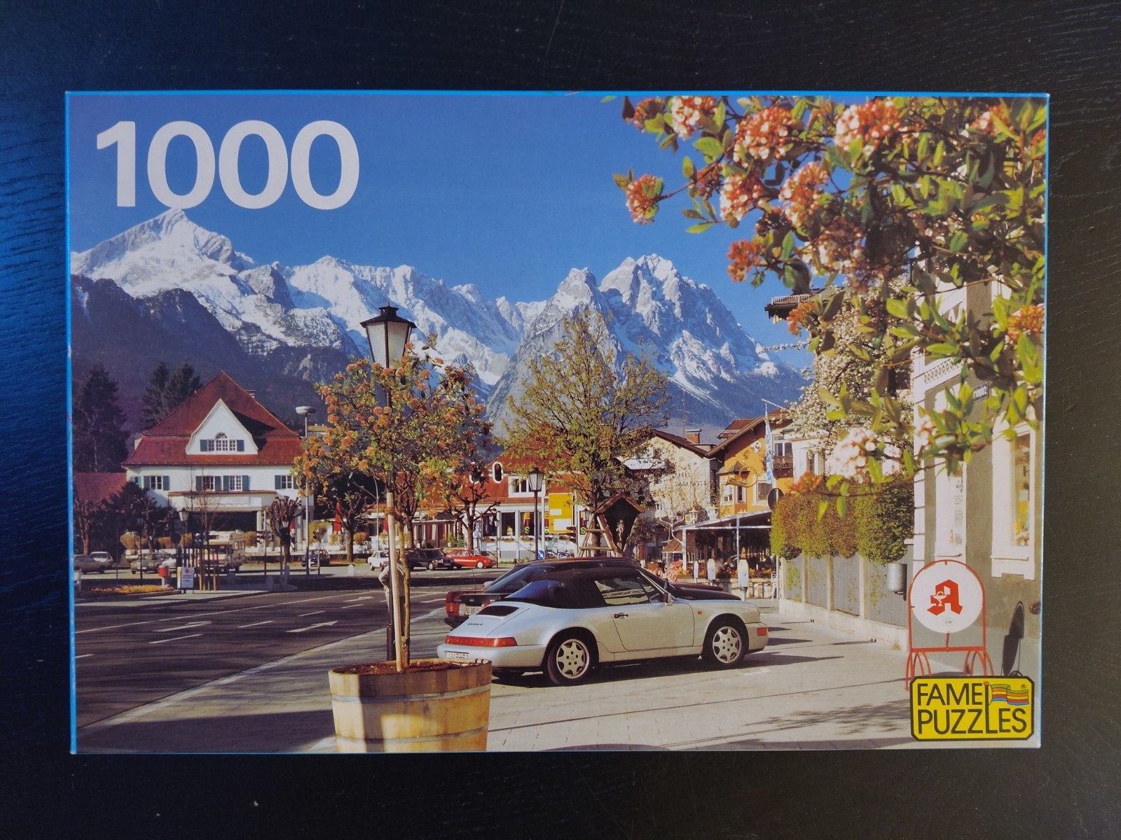 Fame Puzzles Legpuzzel 1000 stukjes - Berglandschap met auto, Hobby en Vrije tijd, Ophalen, 500 t/m 1500 stukjes, Gebruikt, Legpuzzel