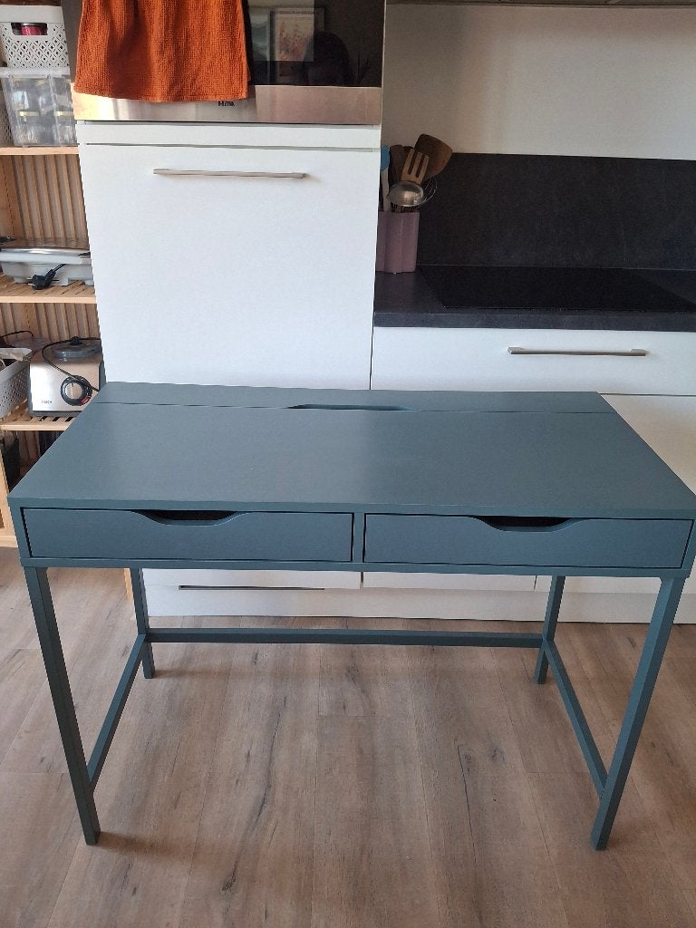 Alex bureau Ikea groenblauw/ grijs, Huis en Inrichting, Ophalen, Overige typen, Groen, Gebruikt