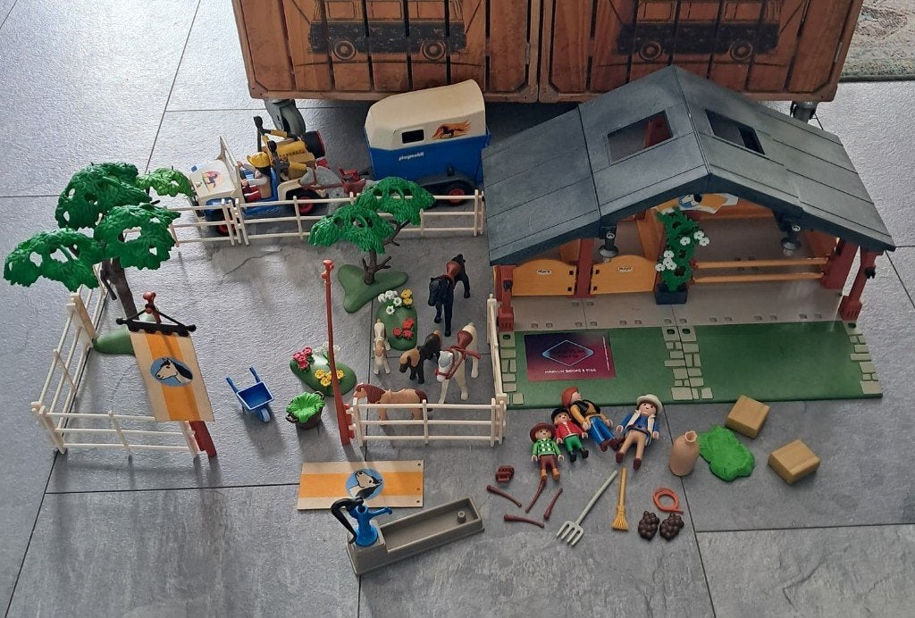 PLAYMOBIL Paarden ranch (3120) + extra's, Gebruikt, Gebouw, Complete set, Hiridostraat 5, 1101 CW Amsterdam