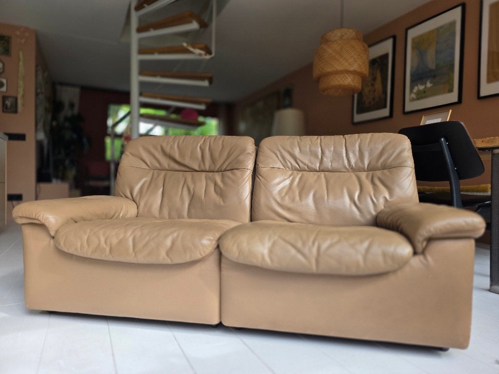 Vintage de sede Bank D66 2-zits, Ophalen, Gebruikt, 150 tot 200 cm, Tweepersoons