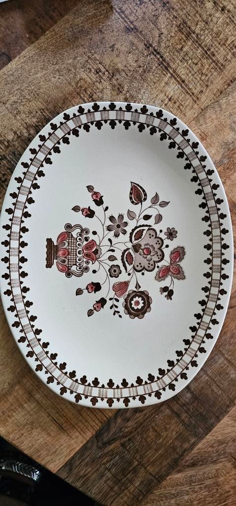 Vintage Johnson Bros "Jamestown" bord - Bloemenpatroon, Ophalen of Verzenden