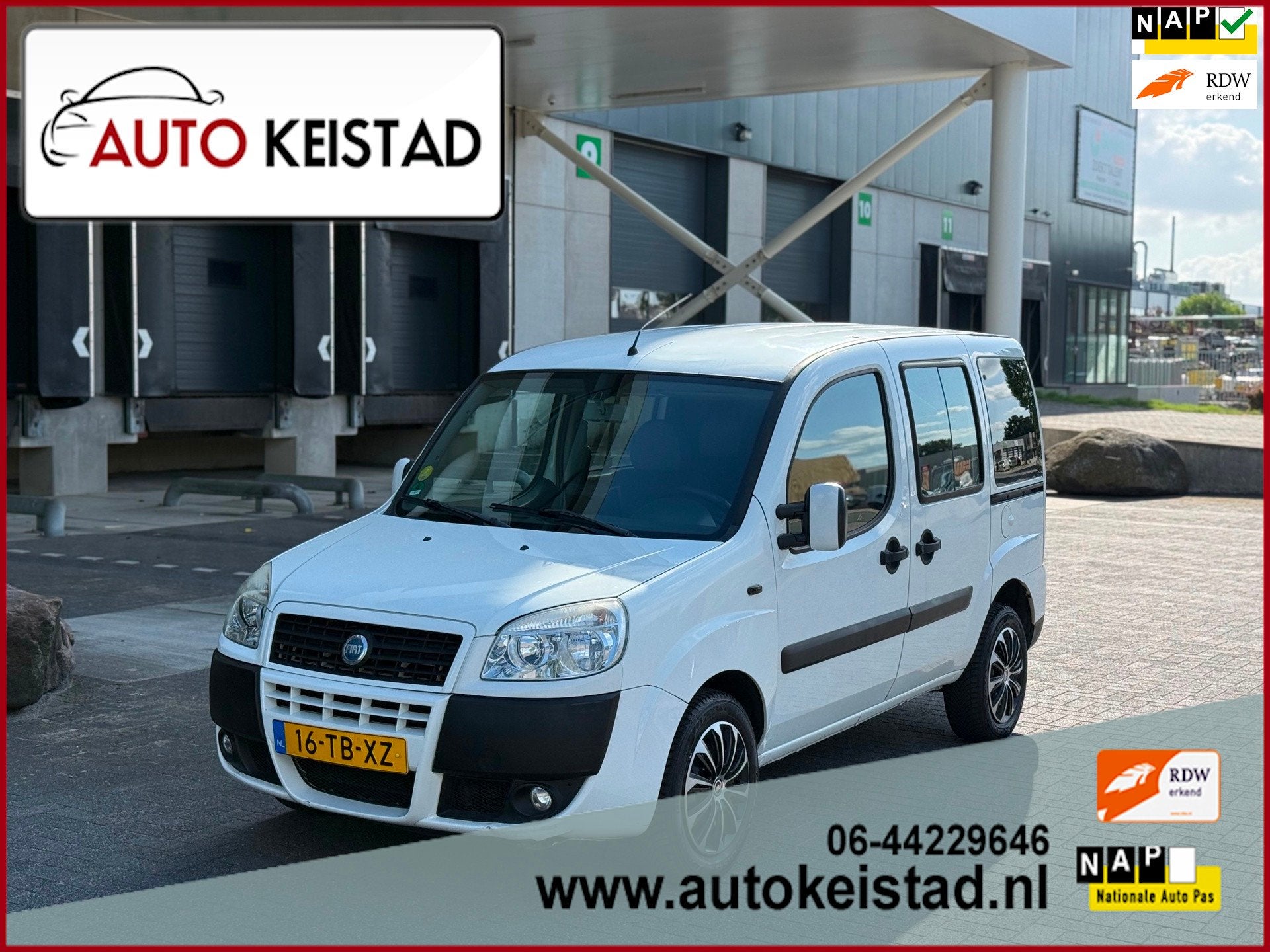 Fiat Doblò 1.4 DYNAMIC 7-PERSOONS AIRCO/CARPLAY! NETTE STAA, Auto's, Fiat, Voorwielaandrijving, Gebruikt, 4 cilinders, 7 stoelen