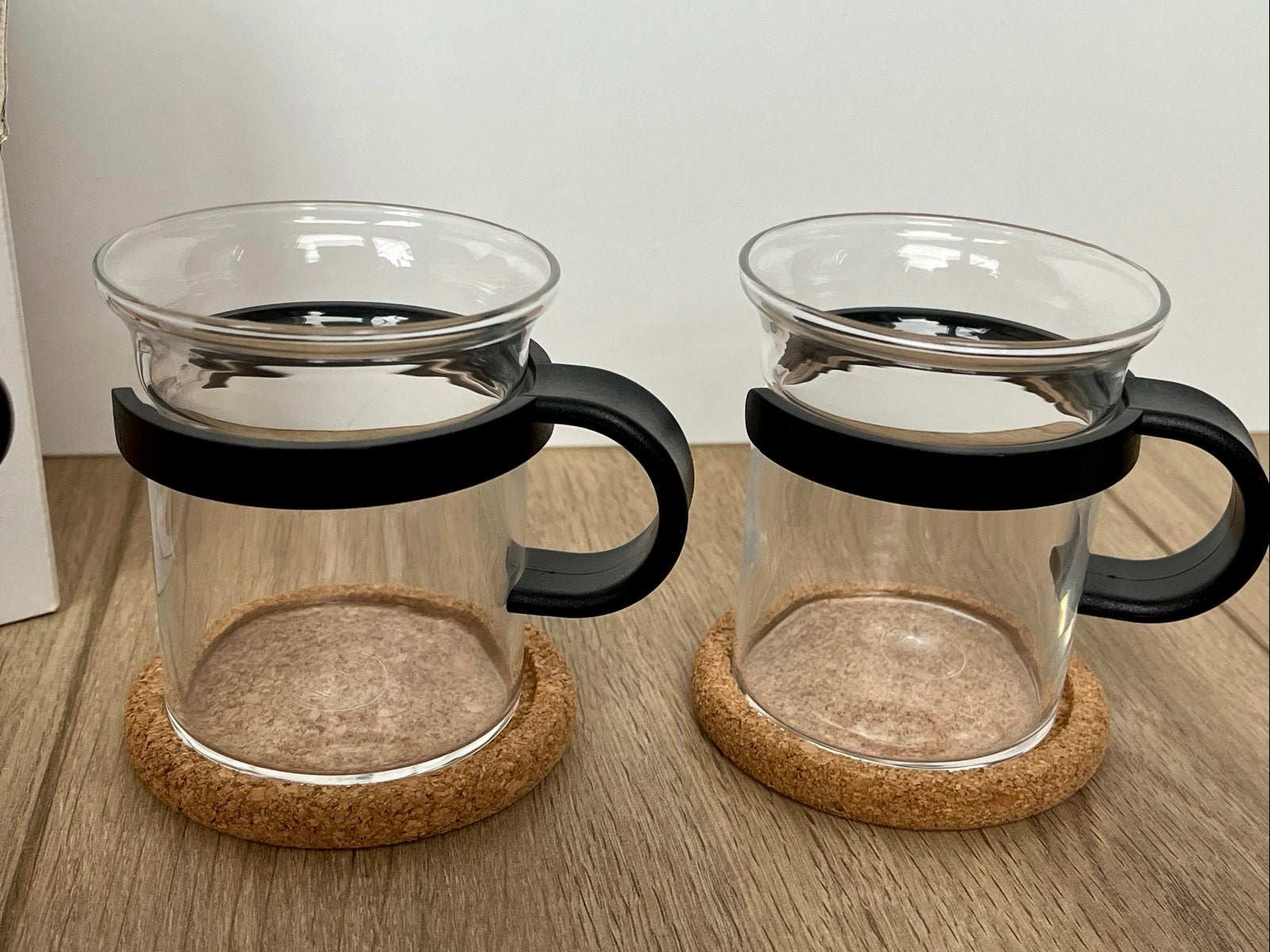 Bodum Bistro Nouveau theeglazen set van 2, zwart, Ophalen, Glas of Glazen, Overige merken, Nieuw