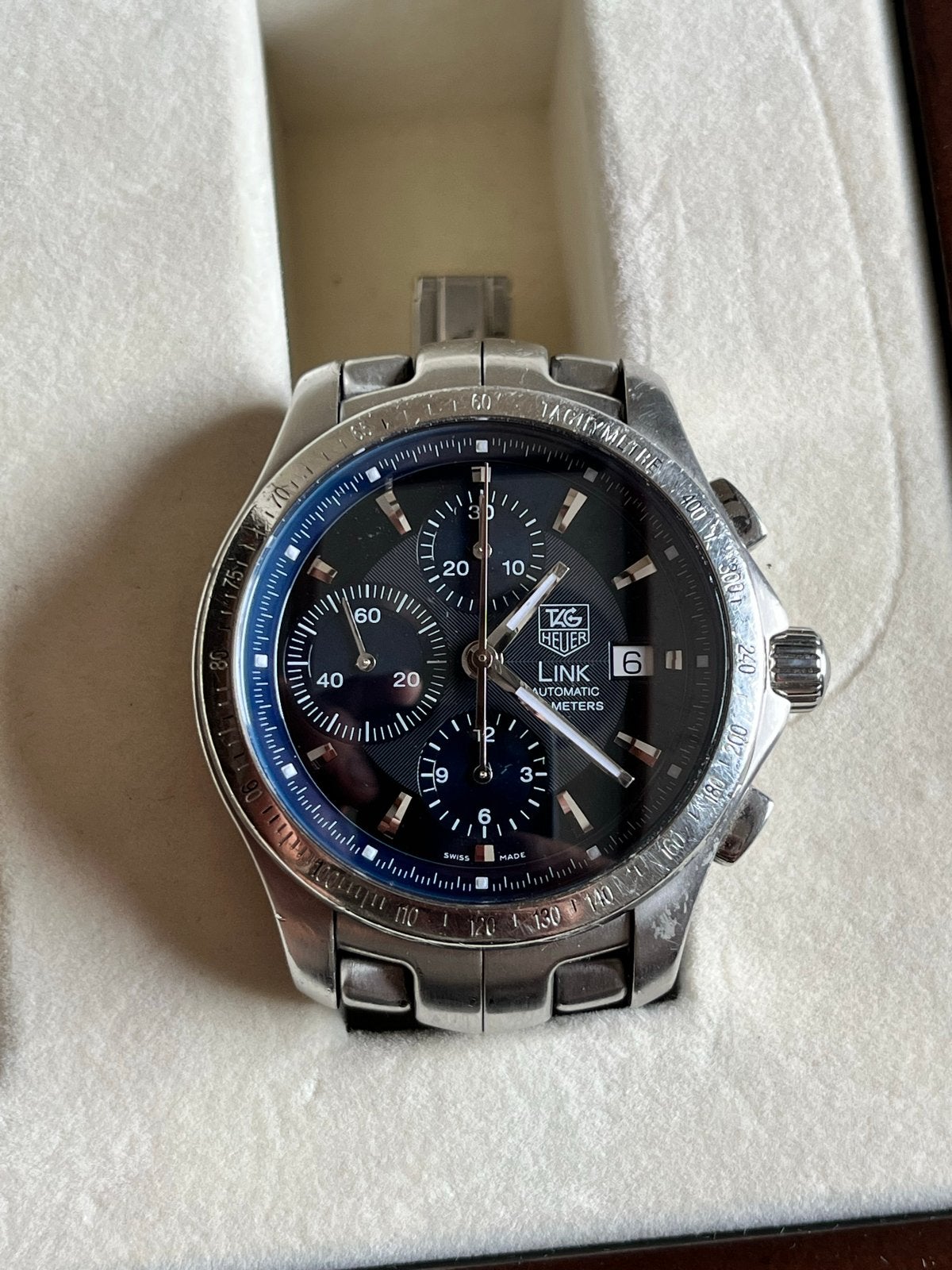 TAG Heuer Link Chronograaf Calibre 16 horloge, Sieraden, Tassen en Uiterlijk, Horloges | Heren, Staal, Polshorloge, Ophalen of Verzenden