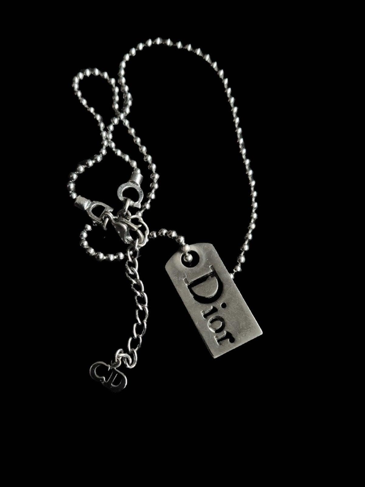 Vintage Dior ketting, Ophalen of Verzenden, Zo goed als nieuw, Zilver, Overige materialen