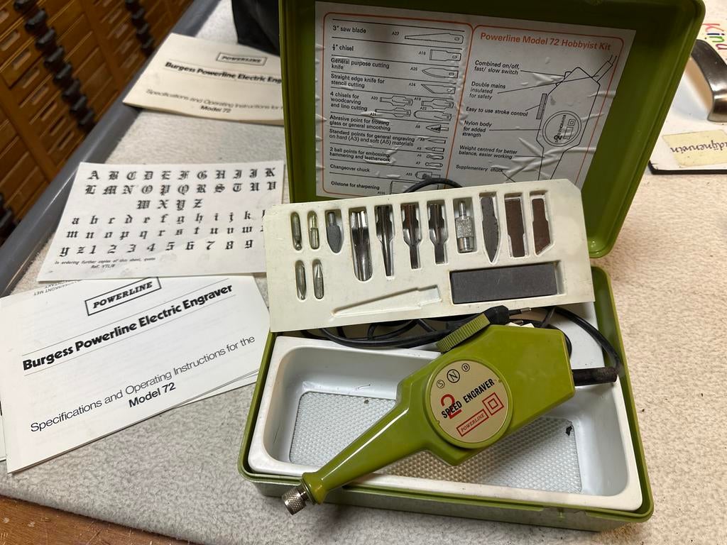 Burgess Powerline Model 72 Hobbyist Kit - Graveerset, Ophalen of Verzenden, Nieuw, Gereedschap of Toebehoren