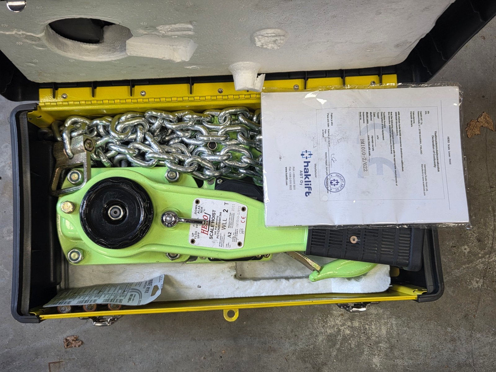 Nieuwe Handkettingtakel Rateltakel 2 Ton met Digitale Weegsc, Ophalen of Verzenden, Nieuw, Handmatig