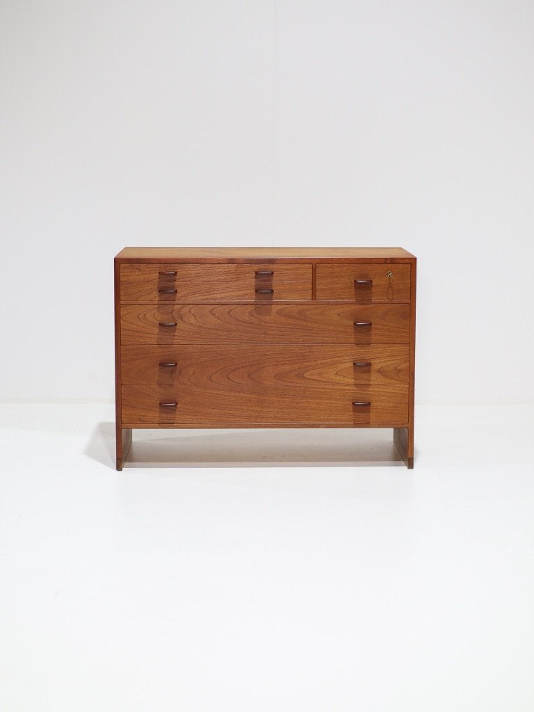 RY16 Hans J. Wegner ladekast teak Ry Møbler 1958, Ophalen, 100 tot 150 cm, -, Teakhout
