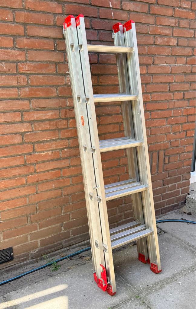 Altrex 3-delige reformladder, 3x150cm, uitschuifbaar, Ophalen, Zo goed als nieuw, Ladder, Opvouwbaar of Inschuifbaar