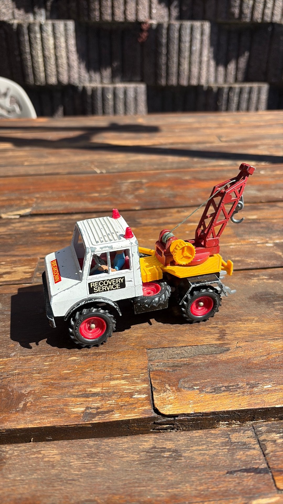Britains LTD no 9581 bergings wagen mercedes unimog, Antiek en Kunst, Antiek | Speelgoed, Ophalen of Verzenden