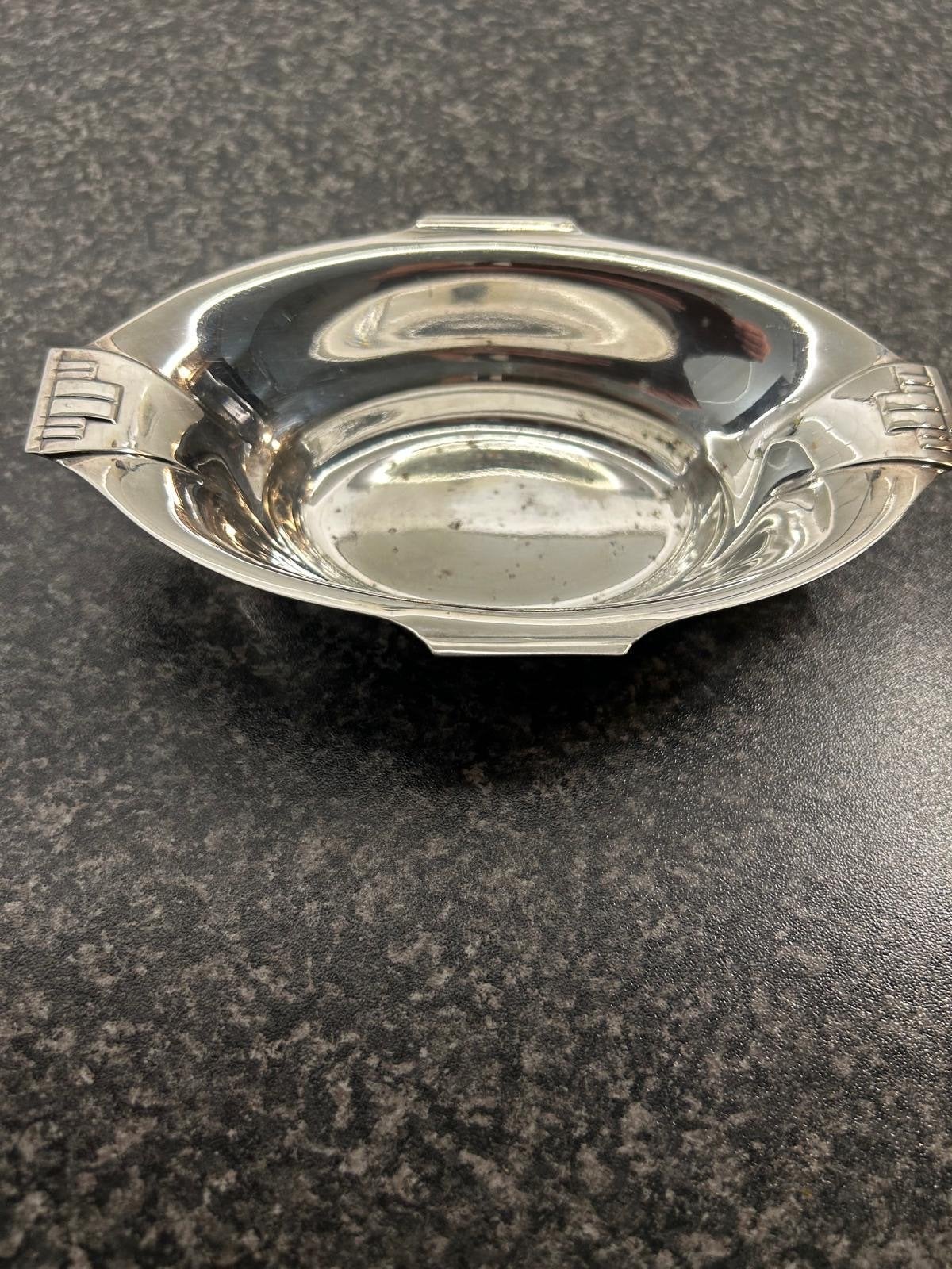 Zeldzaam Art Deco Gero Bonbonschaaltje - Chris van der Hoef, Ophalen of Verzenden, Zilver