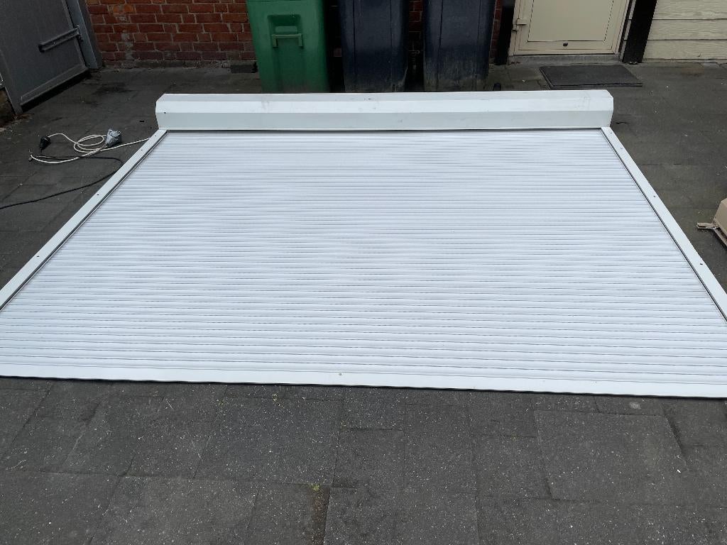zgan wit electrisch rolluik breed 2.90 x 2.32,5 mtr hoog, Ophalen, 200 cm of meer, Wit, Zo goed als nieuw